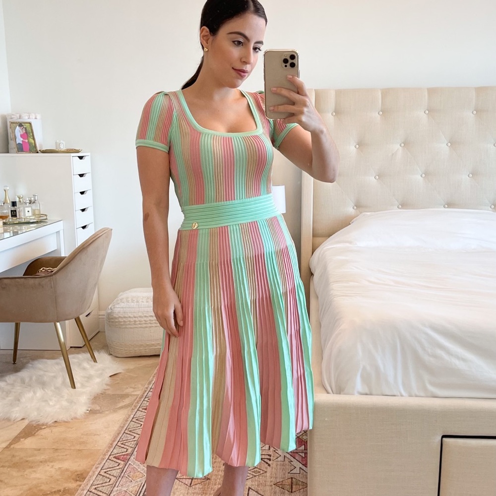 Colorful Knit Dress